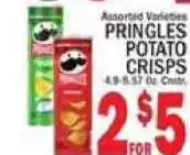 C Town Assorted varieties pringles potato crisps offer