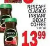 C Town Nescafe clasico instant decaf coffee offer