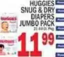 C Town Huggies snug & dry jumbo pack offer