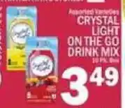 C Town Crystal light on the go drink mix offer