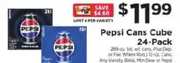 ShopRite Pepsi Cans Cube 24-Pack offer