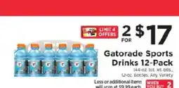 ShopRite Gatorade Sports Drinks 12-Pack offer