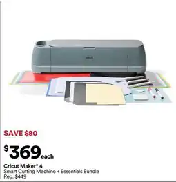 Michaels Cricut Maker 4 Smart Cutting Machine + Essentials Bundle offer