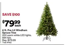 Michaels 6 ft. Pre-Lit Windham Spruce Tree offer