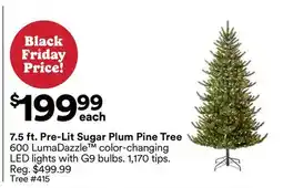 Michaels 7.5 ft. Pre-Lit Sugar Plum Pine Tree offer