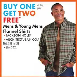 Boscov's Mens & Young Mens Flannel Shirts offer