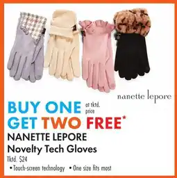 Boscov's NANETTE LEPORE Novelty Tech Gloves offer