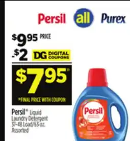 Dollar General Persil Liquid Laundry Detergent 37-48 Load/63 oz offer