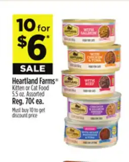 Dollar General Heartland Farms Kitten or Cat Food 5.5 oz offer