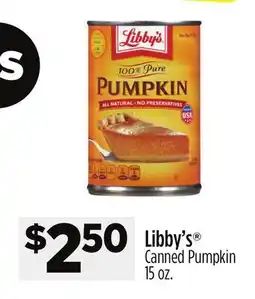 Dollar General Libby's Canned Pumpkin offer