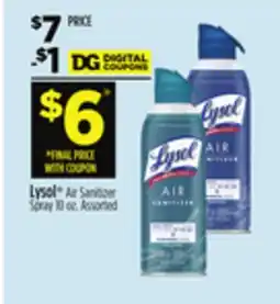 Dollar General Lysol Air Sanitizer Spray 10 oz offer