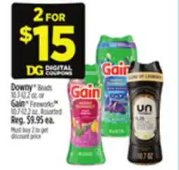 Dollar General Downy Beads 10.7-12.2 oz. or Gain Fireworks 10.7-12.2 oz offer