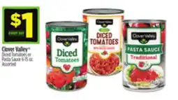 Dollar General Clover Valley Diced Tomatoes or Pasta Sauce offer
