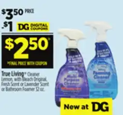 Dollar General True Living Cleaner Lemon, with Bleach Original, Fresh Scent or Lavender Scent or Bathroom Foamer offer