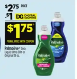 Dollar General Palmolive Dish Liquid Ultra OXY or Original 18 oz offer