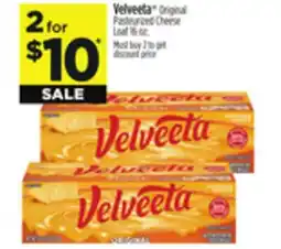 Dollar General Velveeta Original Pasteurized Cheese Loaf offer