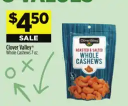 Dollar General Clover Valley Whole Cashews 7 oz offer