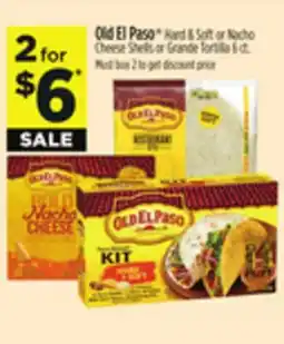 Dollar General Old El Paso Hard & Soft or Nacho Cheese Shells or Grande Tortilla offer