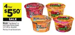 Dollar General Nissin Top Ramen or Hot & Spicy Ramen Bowls offer