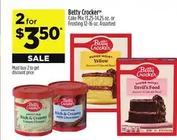 Dollar General Betty Crocker Cake Mix or Frosting offer