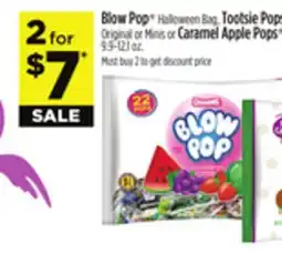 Dollar General Blow Pop Halloween Bag, Tootsie Pops Original or Minis or Caramel Apple Pops 9.9-12.1 oz offer