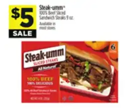Dollar General Steak-umm 100% Beef Sliced Sandwich Steaks offer