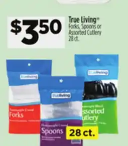 Dollar General True Living Forks, Spoons or Assorted Cutlery offer