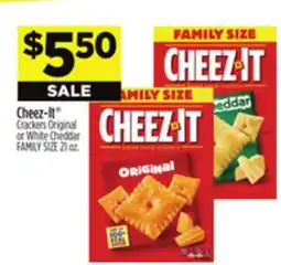 Dollar General Cheez-It Crackers Original or White Cheddar FAMILY SIZE 21 oz offer