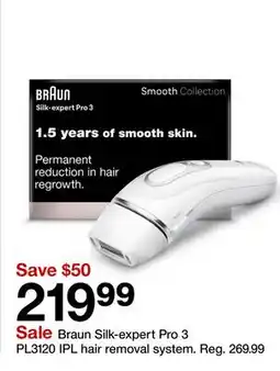 Target Braun Silk-expert Pro 3 PL3120 IPL hair removal system offer