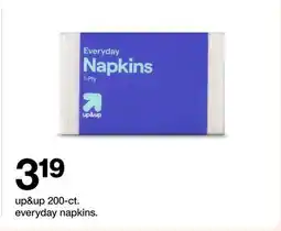 Target up&up 200 ct. everyday napkins offer