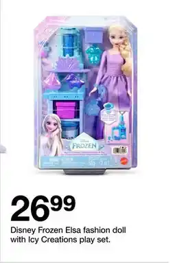 Target Disney Frozen Elsa fashion doll with Icy Creations play set offer