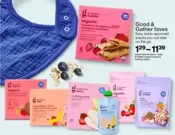 Target Select Good & Gather baby & toddler organic snacks & teething wafers offer