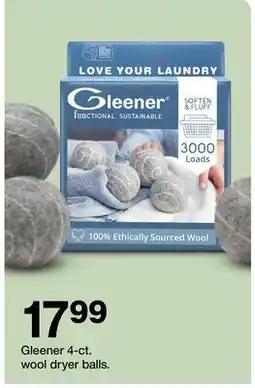 Target Gleener 4 ct. wool dryer balls offer