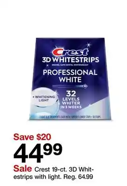 Target Crest 19-ct. 3D Whitestrips with light offer