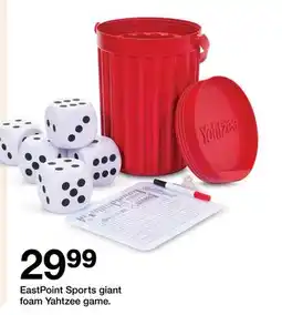 Target EastPoint Sports giant foam Yahtzee game offer