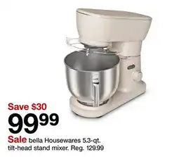 Target bella Housewares 5.3-qt. tilt-head stand mixer offer