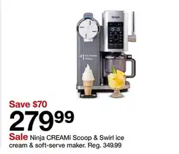Target Ninja CREAMi Scoop & Swirl ice cream & soft-serve maker offer
