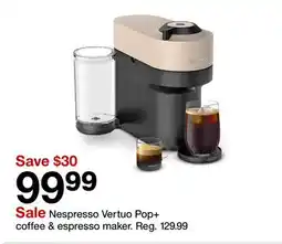 Target Nespresso Vertuo Pop+ coffee & espresso maker offer
