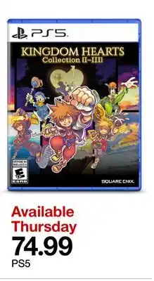 Target KINGDOM HEARTS Collection II-III PS5 offer