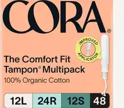 Target CORAL 48-ct. organic cotton multipack tampons offer