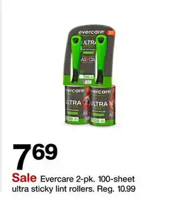 Target Evercare 2-pk. 100-sheet ultra sticky lint rollers offer