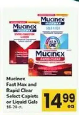 Safeway Mucinex Fast Max and Rapid Clear offer