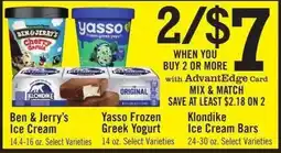 Price Chopper Ben & Jerry's Ice Cream offer