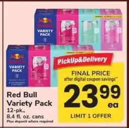 Safeway Red Bull Variety Pack offer