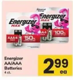 Safeway Energizer AA/AAA Batteries offer
