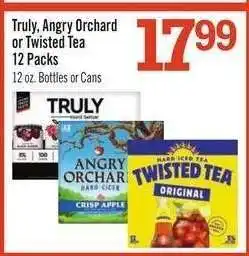 Price Chopper Truly, Angry Orchard or Twisted Tea 12 Packs offer