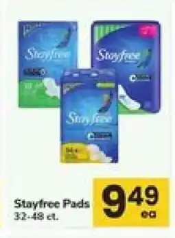 Safeway Stayfree Pads offer