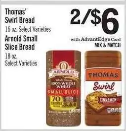 Price Chopper Thomas' Swirl Bread offer