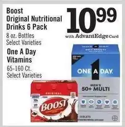 Price Chopper Boost Original Nutritional Drinks 6 Pack offer