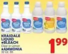 Bravo Supermarkets KRASDALE LIQUID BLEACH offer
